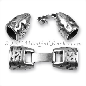 Silver Etched Clasp