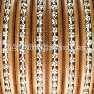Camel Leather with crystals