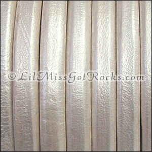 White Metallic Leather