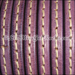 Grape Stitched Leather